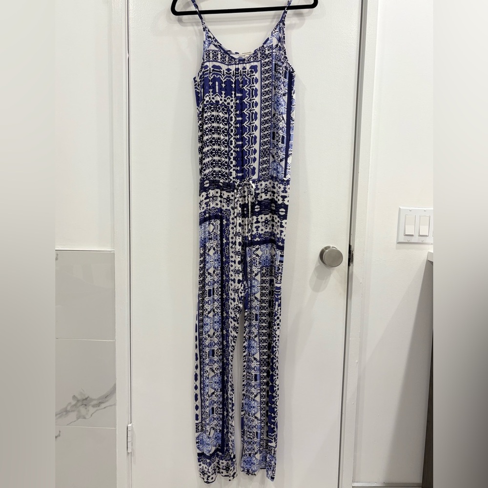 Felicite Blue & White Jumpsuit